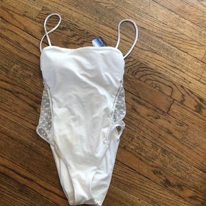 Brand new woman’s swimsuit one piece white S/L